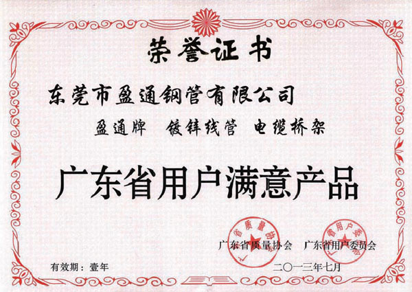廣東省用戶滿意產品